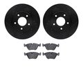 Dynamic Friction Co 8502-20011, Rotors-Drilled and Slotted-Black with 5000 Advanced Brake Pads, Zinc Coated 8502-20011
